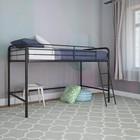  Jett Junior Metal Loft Bed Twin Black