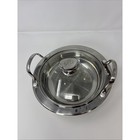 Wolfgang Puck Bistro Collection 8 Inch Buffet Server Stainless Steel Glass Lid