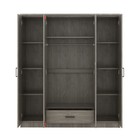 Wardrobe Armoire Closet With 4 Door   1 Drawers Storage Cabinet For Bedroom New