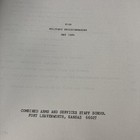 Us Army Combined Arms Services Staff School E104 - Military Desision - 1984 Ks