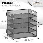 Letter Tray Paper Organizer 5-tier Desk Organizer File Organizer Paper Holder