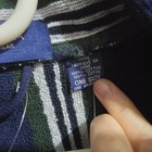 Nautica Robe Mens One Size Navy Green Striped Terry Cloth Cottontv Robe New Vtg
