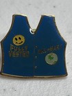 Walmart Employee Associate Pin Smiley Fully Vested Vest Uniform Blue Vintage