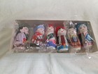 Vintage Chinese Miniature Hand Painted Clay Figurines Dolls Mini Figure Set Of 6
