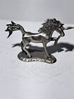 Vintage Miniature Pewter Unicorn 2  Figurine 526