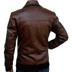 Men   s Happy Days Fonzie Fonz Real Leather Classic Vintage Bomber Jacket