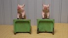 Cast Iron Country Pig Vintage-style Bookend Set Or Door Stops