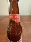 Antique Budweiser Lager Beer Bottle 12oz Amber Glass Ab Label Bar Decor Advert
