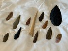 Large Lot Of Arrowhead Spear Knife Tips Arrow Head Native American Tool Rare Nr