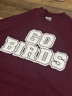 Vintage 2000s Gildan Ultra Cotton  go Birds  Maroon Graphic T-shirt