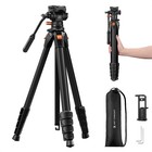 K f Concept 73  Camera Tripod W  Fluid Head Smooth Pan tilt For Dslr Mirrorless
