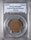Prince Edward Island Ships Colonies   Commerce Token Pcgs Ms63bn