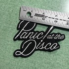 Panic At The Disco Logo Embroidered Patch  Iron On  New  4 X 3 1 2 Inches 