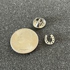 Small Sliver Tone Horseshoe Pin Pinback  47985