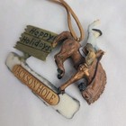 Jackson Hole Wyoming Cowboy Christmas Ornament Rodeo Horse Travel Souvenir 