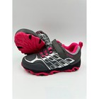 Big Kid Size 3 5  Gray Low Top Hikers W  Silver   Pink Accents And Rugged Tread