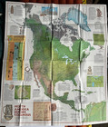 North America Before Columbus  National Geographic  Map   Poster  1972