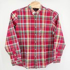 Polo Ralph Lauren Shirt Mens Xxl Red Plaid Slim Fit Button Down Long Sleeve Pony