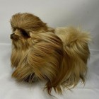 Vintage Pomeranian Dog Figurine 8  Real Fur Handmade Ooak Collectible