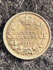 1917 Canada 5 Cents - Great 92 5  Silver Coin   Km  22 Ships Free 
