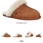 New Women s 100  Ugg Brand Chestnut Brown Scuffette Ii Slippers Shoes Sz 5 Nib