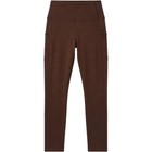 Zenana Womens Brown Flare Leggings High Waisted Yoga Pants W pockets Xl Mp9048