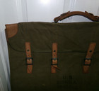 Vintage Wwii Us U s  Air Force 913th Large Map Document Plans Canvas Bag Rare