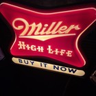 Vintage Miller High Life Beer Bottle Can Sign