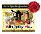 1970s-80s Zeller Schwarze Katz German Wine Bottle Label Black Cat