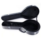 Glarry A-style Microgroove Pattern Mandolin High-class Leather Case Black