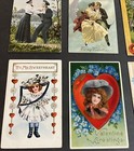Lot Of 6 Antique Valentine Vintage Postcards Early 1900 s-10s Valentine   s Day