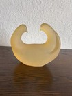 Vintage Amber Lucite Acrylic Love Birds Sculpture Mid Century Modern Decor