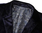Men s Slim Fit Velvet Blazer One Button Formal Tuxedo Jacket For Prom Wedding