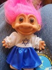 Vintage Russ 4  Troll From Around The World Collection Israel Pink Hair