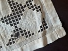 Vtg Handmade Norwegian Hardanger Snowflake Doily 12    Ivory Color Norway Repair