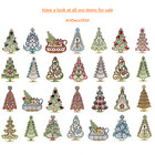 Extra Large Christmas Tree Czech Glass Rhinestone Holiday Jewelry Decor 12  