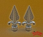 New  26t Vintage Lowrider Steel Arrow Style Bicycle Pegs In Chrome Fits 3 8 Axle