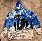 Linkin Park Blue   White Graphic Pullover Hoodie Sweatshirt Rock   Pop Music