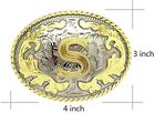 Initial Belt Buckles Alphabet Letter Texas Usa Rodeo Western Cowboy Fashion Men