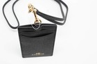 Coach Id Lanyard Leather Card Case Holder - New W o Tags- Black gold