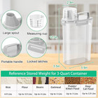 Rice Storage Container 3 To 5 Lbs - Small Pet Dog Cat Food Container Dispenser W