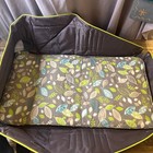 Eddie Bauer Infant Travel Bed Bassinet Changing Station Gray W  Lime Green