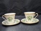 2 Lenox Holiday China  Cup   Saucer Sets Made In Usa  Euc