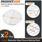 P p Chef 9 Inch Cooking Rack Round For Steaming Cooling  9 Inch  Silver