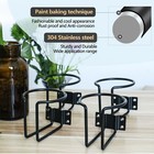 2pcs Black Coating Boat Cup Holder Stainless Steel Universal Drink Holders 3 In