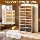 9 Tiers-36 Pairs Shoe Box Foldable Shoe Rack Shoe Storage Organizer W  Doors