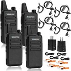 Long Range Walkie Talkie 4 Pack 50 Mile Two Way Radio Waterproof