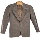 Mani By Giorgio Armani Mens 38r Light Brown Gray Check 2 Button Sports Coat