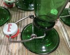 Vintage Grolsch Upcycled Beer Bottle Glasses Goblets Swing Top Logo Base Set 4