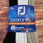 Nwt Footjoy Comfortsof  Low Cut Socks White Tan Black 7-12 6 Pair Mens Golf